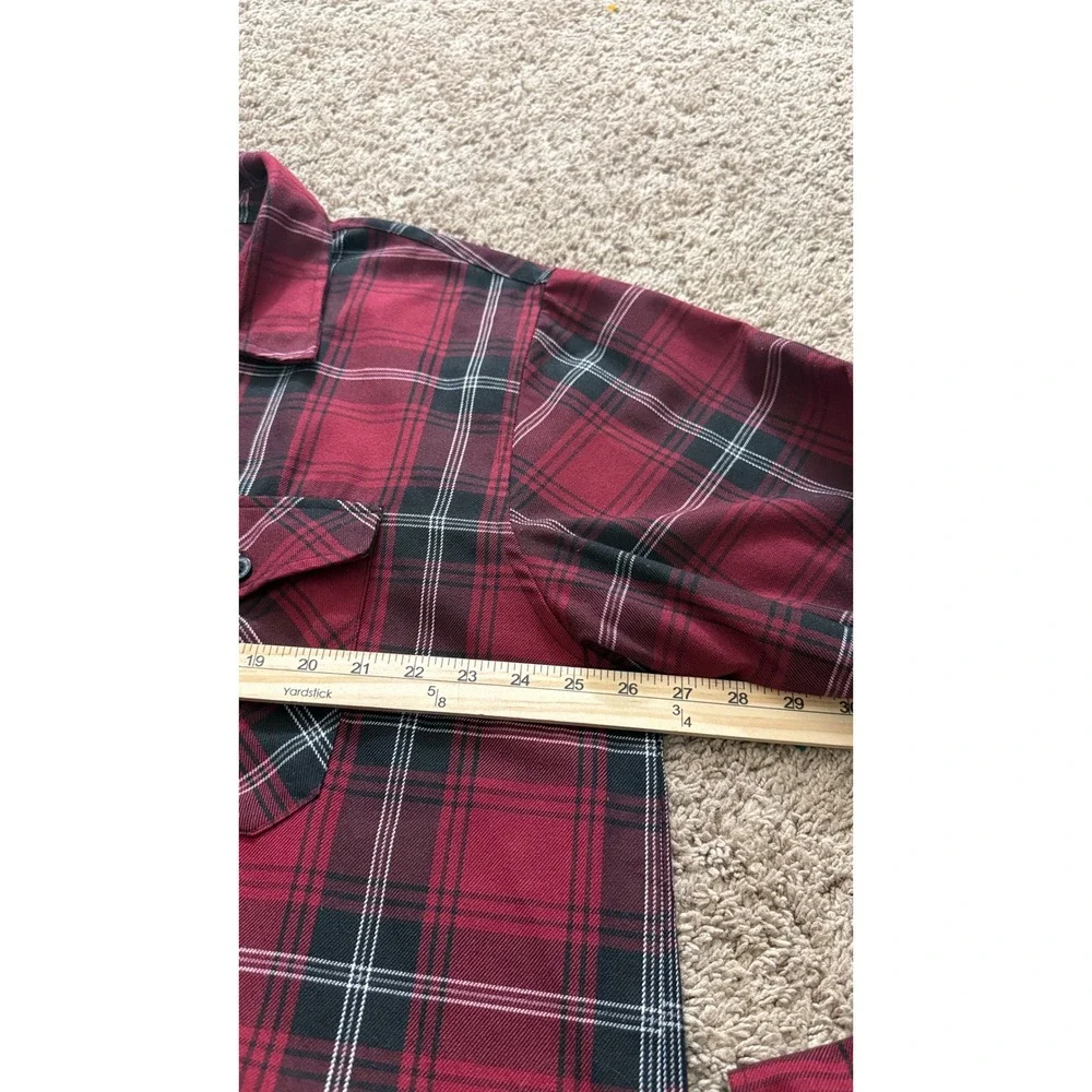 Dixxon Flannel Co Chianti Red Black Plaid Button Down Shirt Mens 3X Long mm16‎